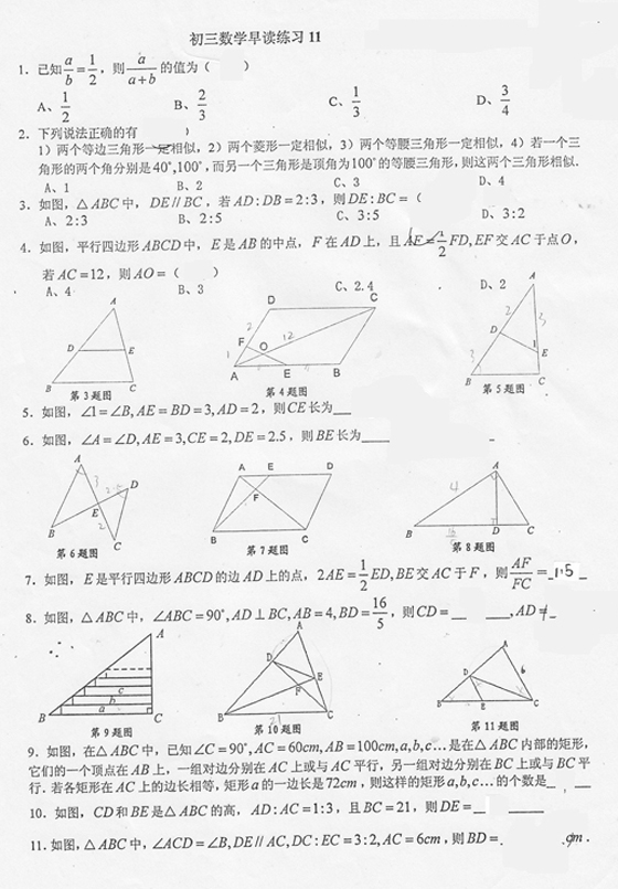 ˴2010-2011п(sh)W(xu)x(x)ʮһ