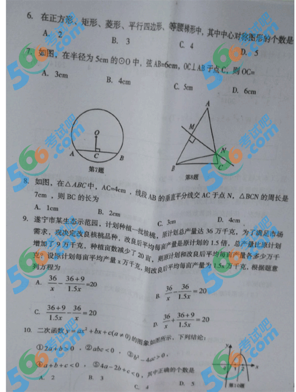 2015Ĵʡ쌎п(sh)W(xu)ԇ}